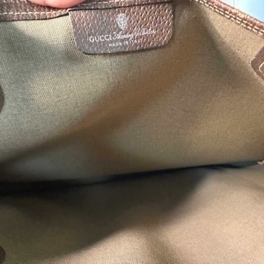 Gucci Tote Bag Vintage Sherry Line Brown Authentic - Picture 3 of 3